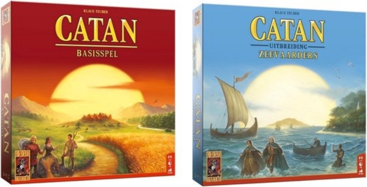 Spellenbundel - 2 Stuks - Catan - Basisspel & Uitbreiding De Zeevaarders