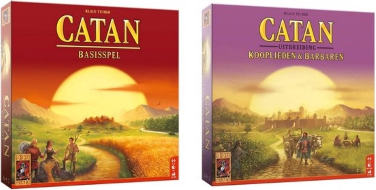 Spellenbundel - 2 Stuks - Catan - Basisspel & Uitbreiding Kooplieden en Barbaren