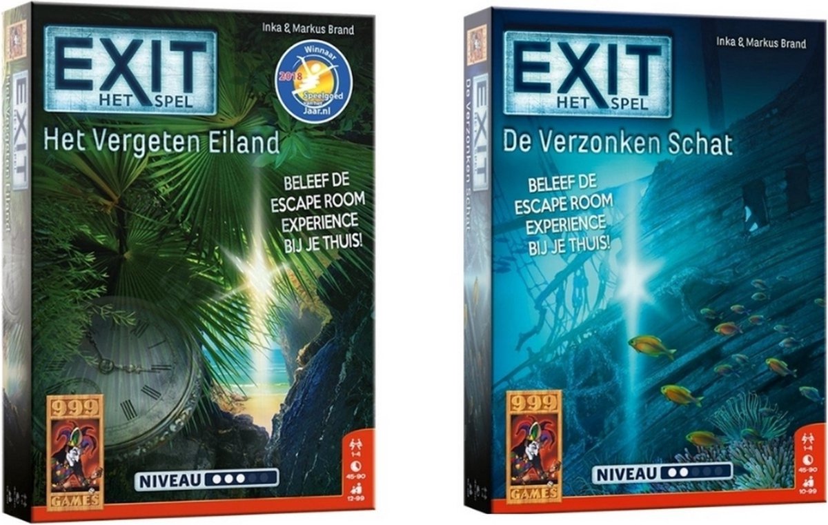 Spellenbundel - 2 Stuks - Exit - Het Vergeten Eiland & De Verzonken Schat