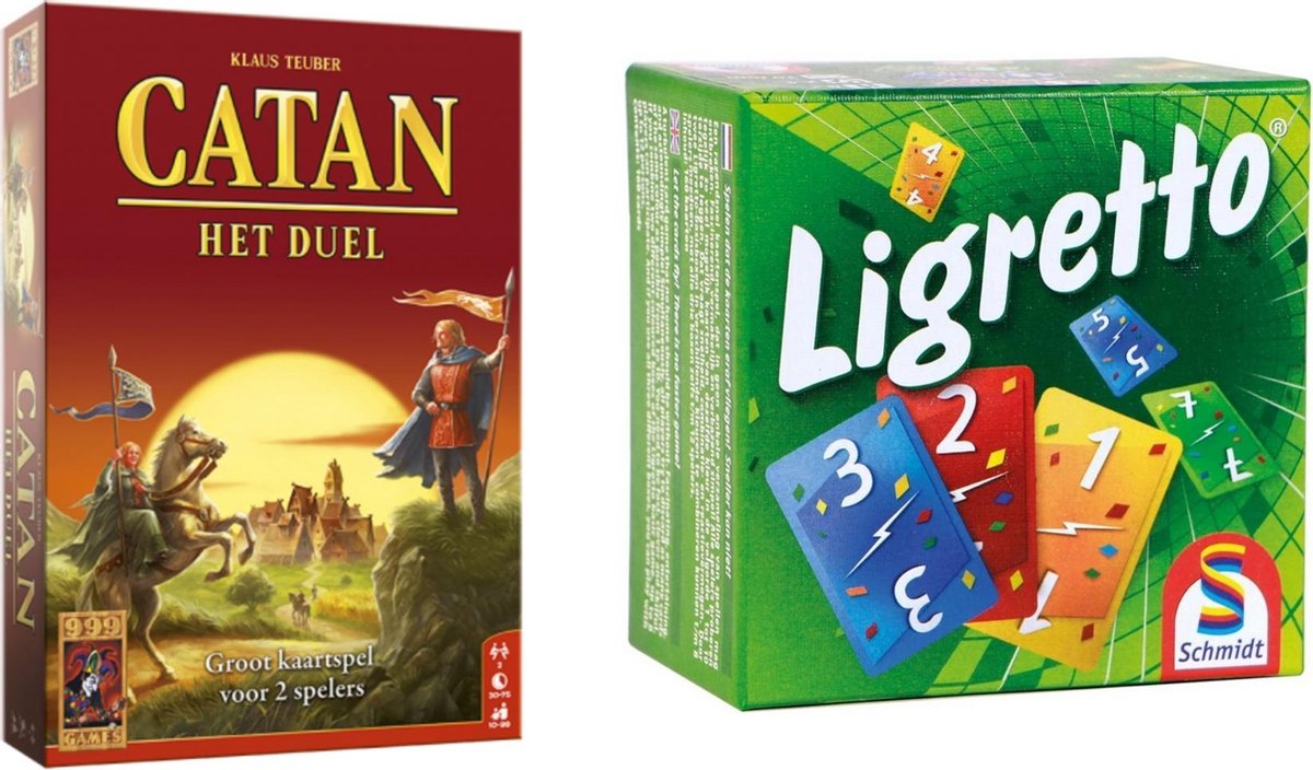 Spellenbundel - Kaartspel - 2 stuks - Catan: Het duel & Ligretto