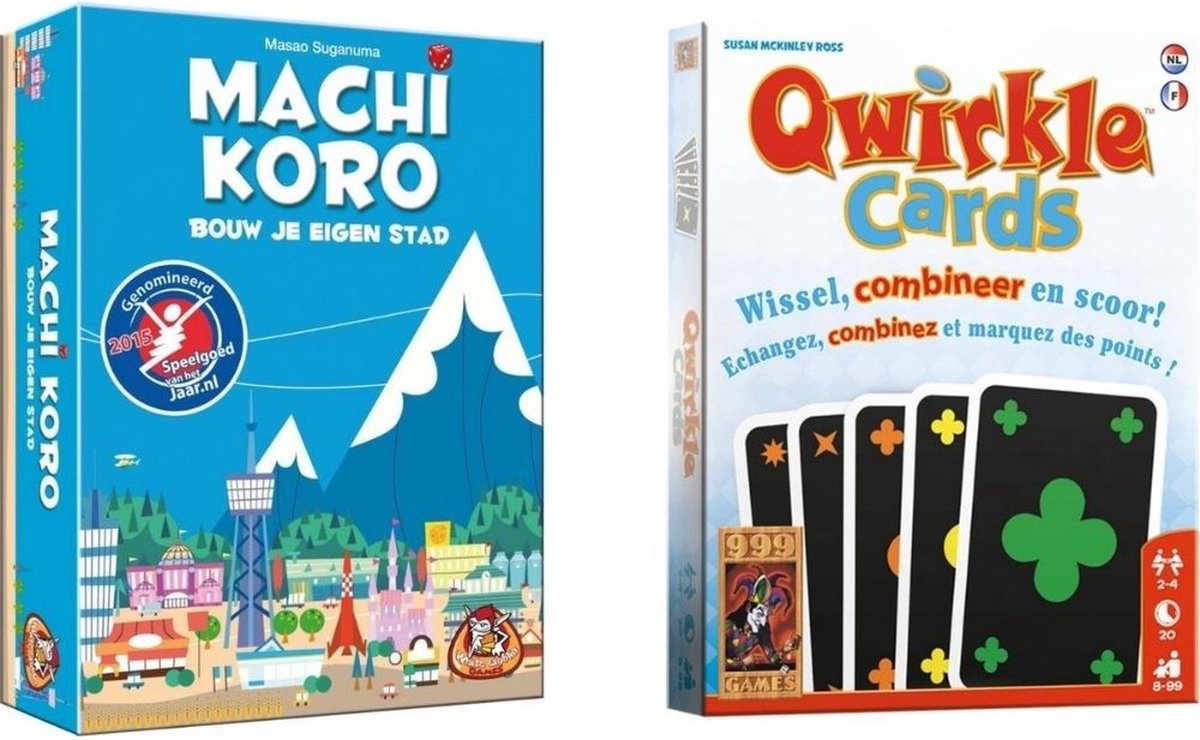 Spellenbundel - Kaartspel - 2 stuks - Machi Koro Basisspel & Qwirkle