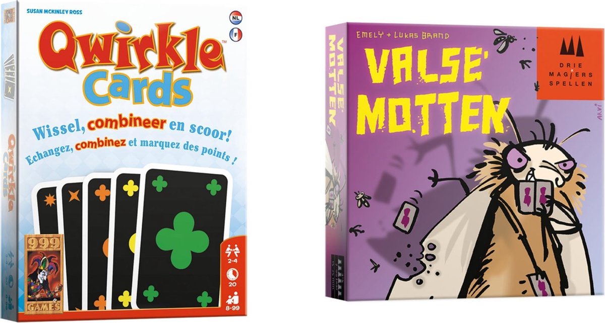 Spellenbundel - Kaartspel - 2 stuks - Qwirkle & Valse Motten