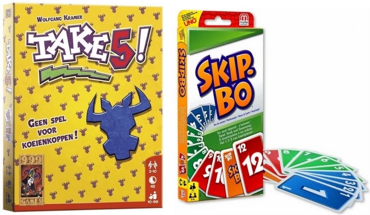 Spellenbundel - Kaartspellen - 2 Stuks - Take 5! & Skip-Bo