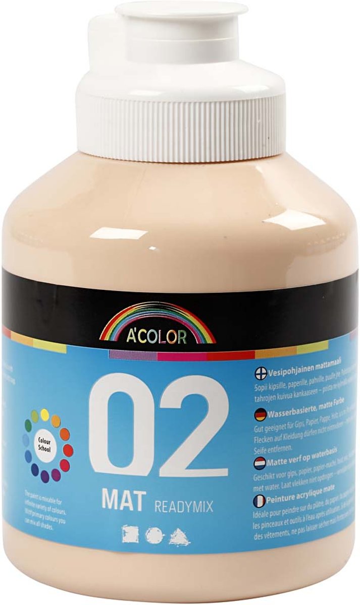 A-Color acrylverf, 500 ml, lichthuidskleur