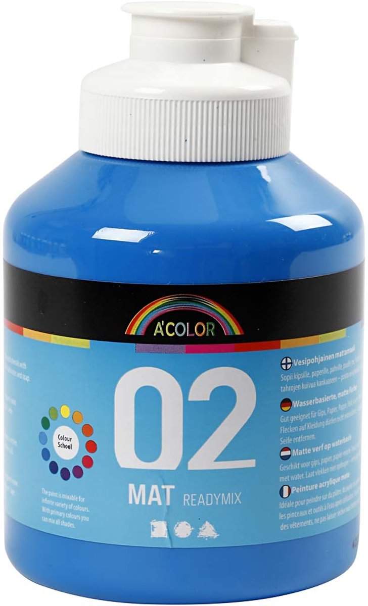 A-Color acrylverf, 500 ml, primair blauw