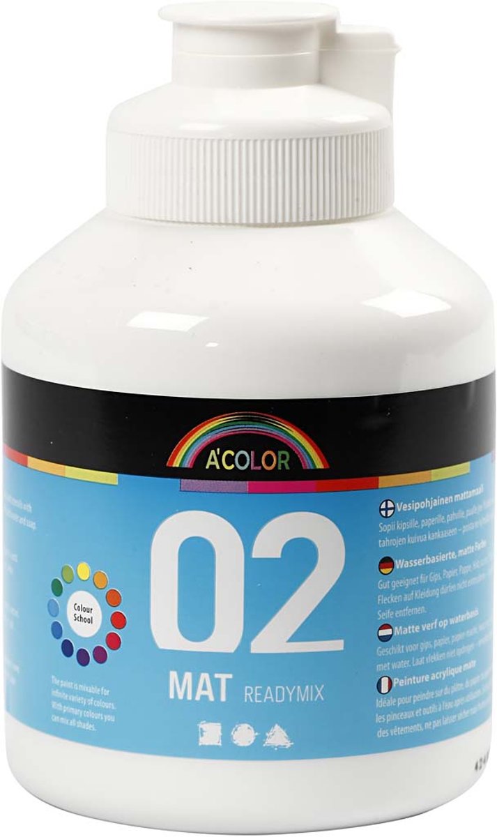 A-Color acrylverf, 500 ml, wit