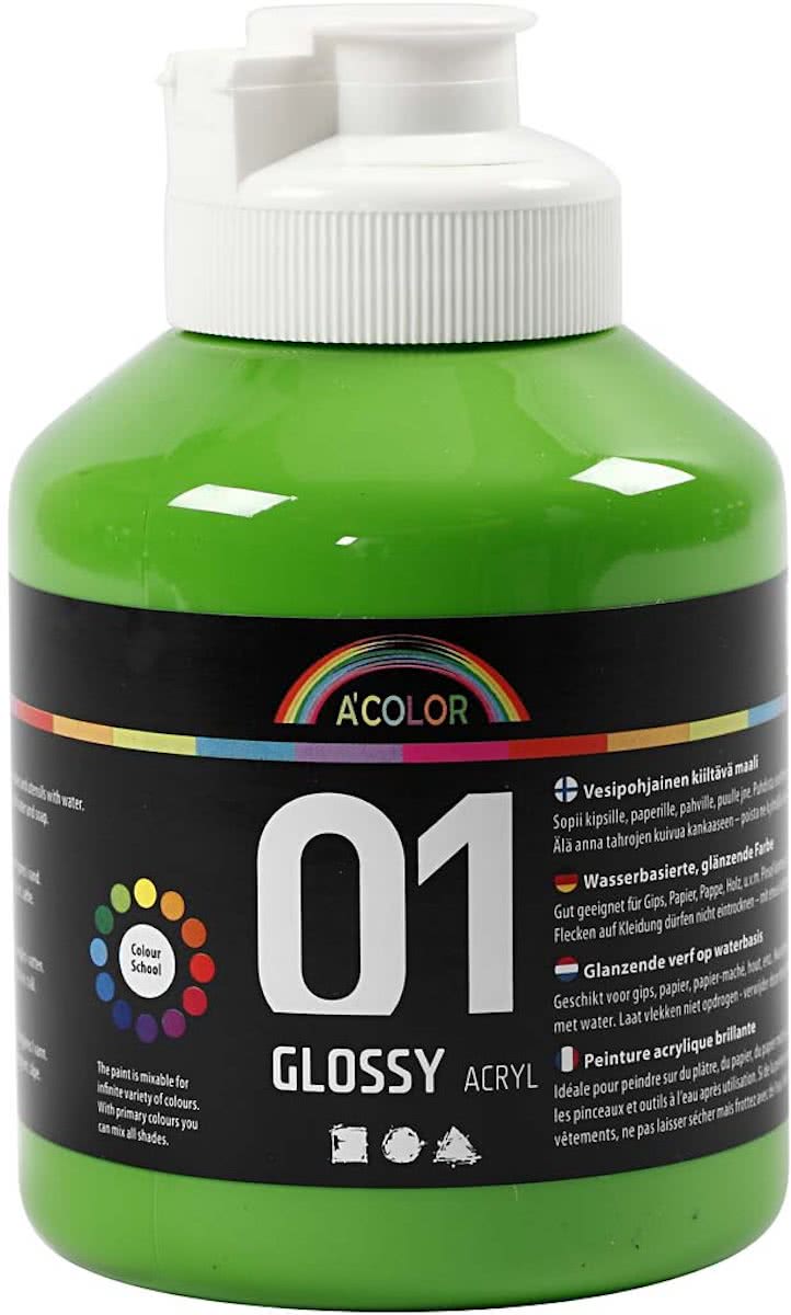 A-color Glossy acrylverf, lichtgroen, 01 - glossy, 500 ml