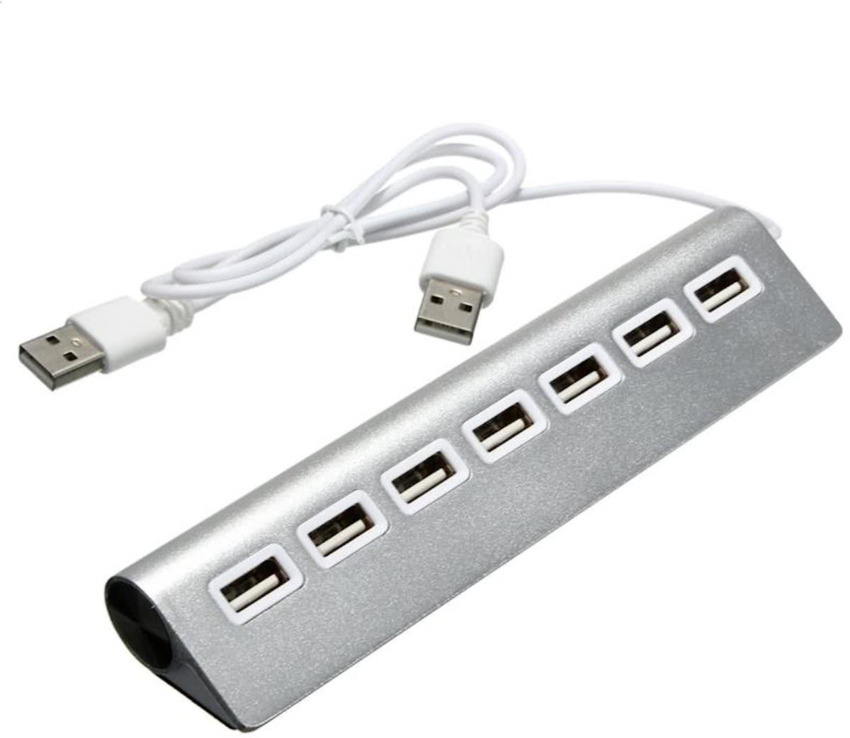 Aluminium 7 Poort USB 2.0 Hub / Switch / Splitter / Verdeler - Powered