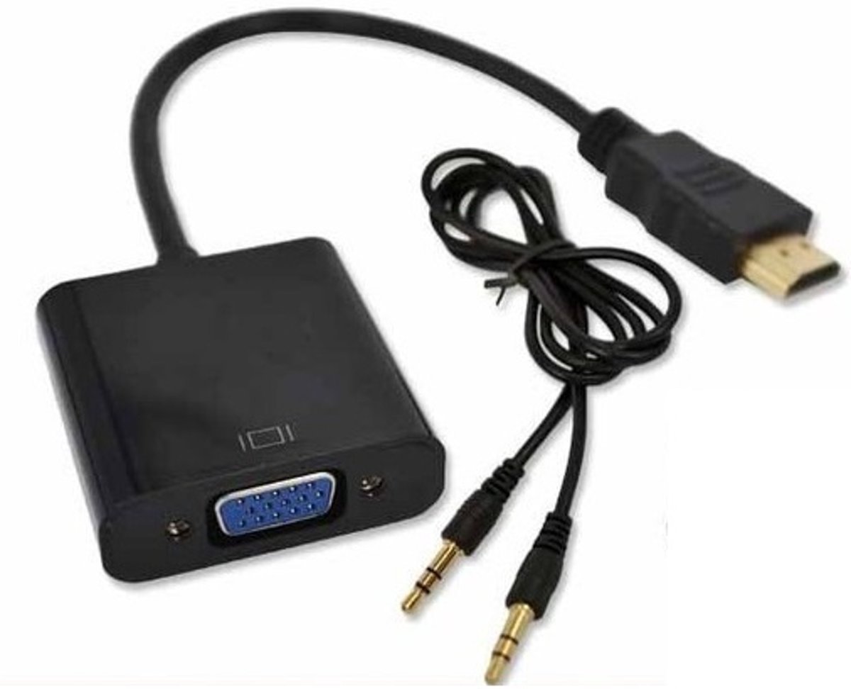 HDMI naar VGA Adapter met audio kabel converter voor PC / Laptop