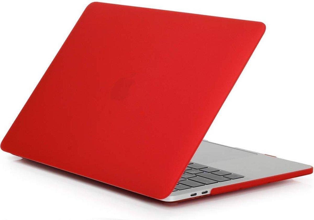 Hardcover Case Cover Voor Apple Macbook Air 13.3 Inch 2018/2019/2020 (A1932/A2179/A2337) Hard Shell Hoes - Notebook Sleeve Skin Protector Hardshell - Hardcase Beschermhoes - Mat - Rood