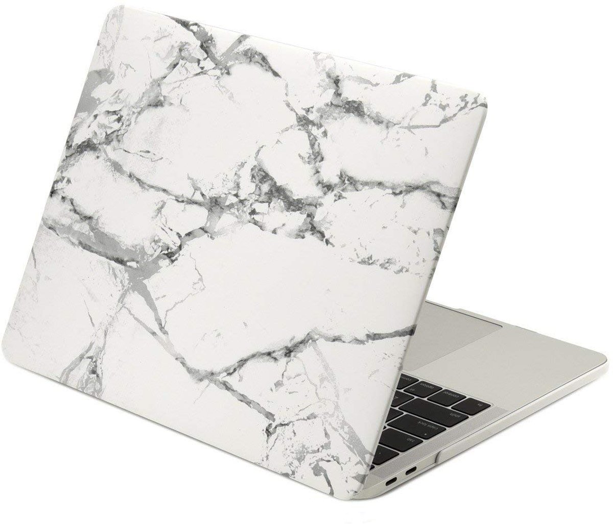 Hardcover Case Cover Voor Apple Macbook Pro 13 13.3 Inch 2016/2017/2018/2019 Hard Shell Hoes - Notebook Sleeve Skin Protector - Marble Wit