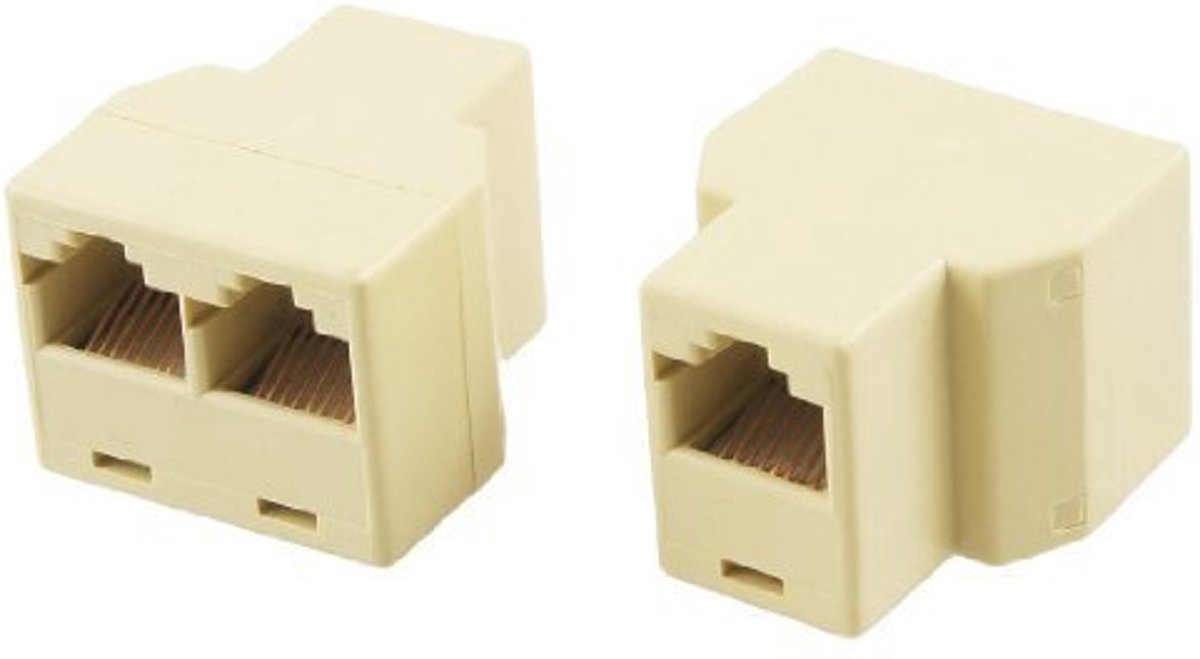 Netwerk / Ethernet Kabel Splitter Gold-plated - Supersnelle Verdeler Connector / Adapter Voor UTP / FTP / RJ45 / ISDN / LAN