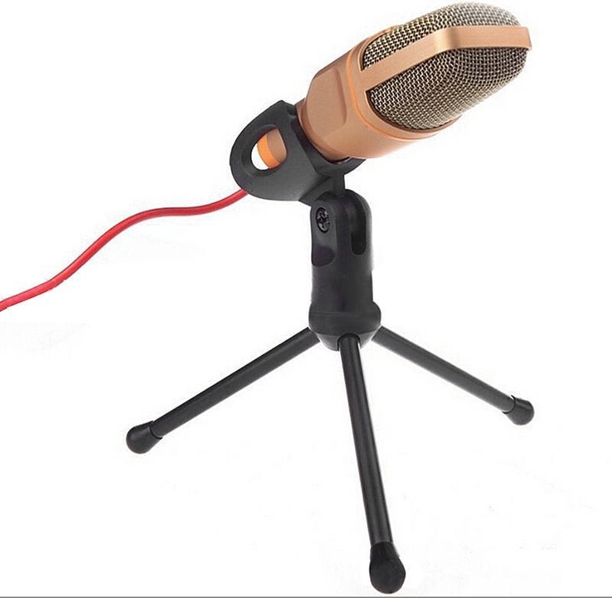 Studio Condensator Microfoon Set Met Driepoot Standaard Statief Houder - Podcast PC / Laptop / Smartphone Microphone - Met Aux Audiokabel