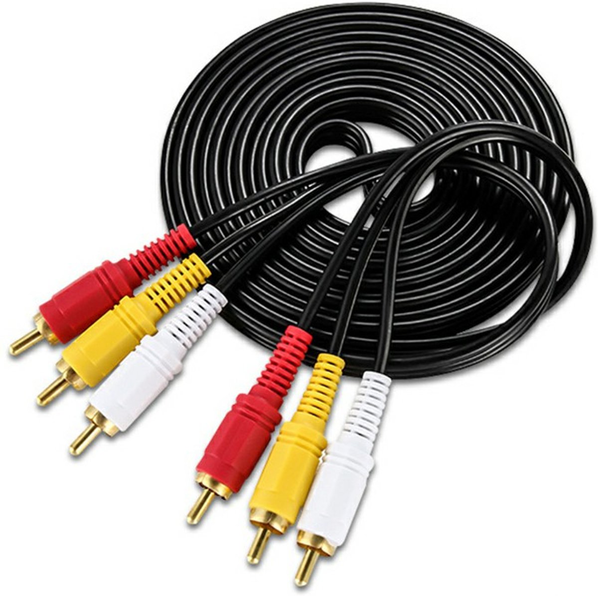 Tulp Naar Tulp Verlengkabel - 3x RCA Male To 3x RCA Male Extension Cable - AV Composietkabel - Composiet Verlengsnoer - 3 Meter