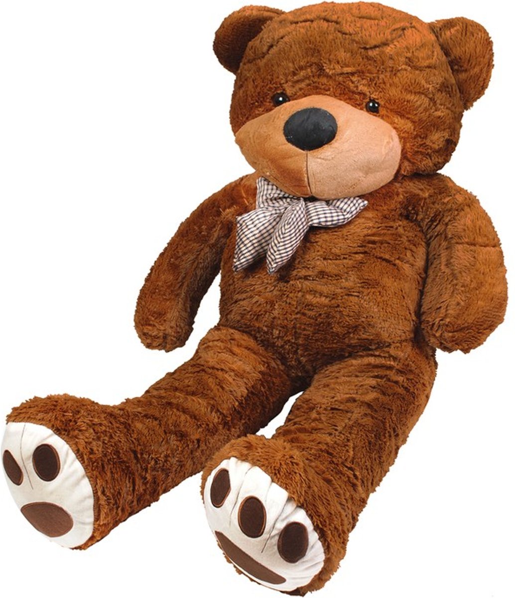 XXL Mega Teddybeer - Beer Knuffel - Grote Reuze Pluche Knuffelbeer - Luxe Teddy Bear Groot - 160cm - Donker Bruin