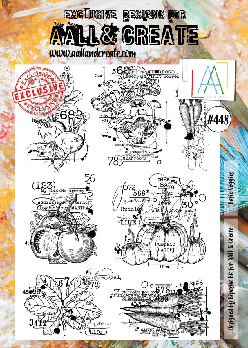 Clear Stamp Set A4 Basic Veggies (AALL-TP-448)