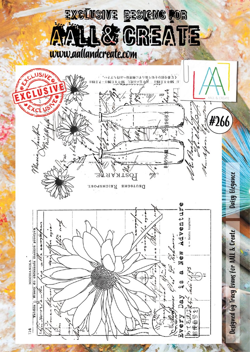 Clear Stamp Set A4 Daisy Elegance (AALL-TP-266)