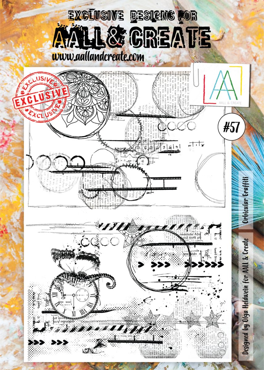 Clear Stamp Set A4 Orbicular Graffiti (AALL-TP-057)