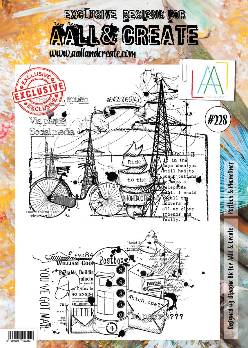 Clear Stamp Set A4 Postbox & Phonelines (AALL-TP-228)