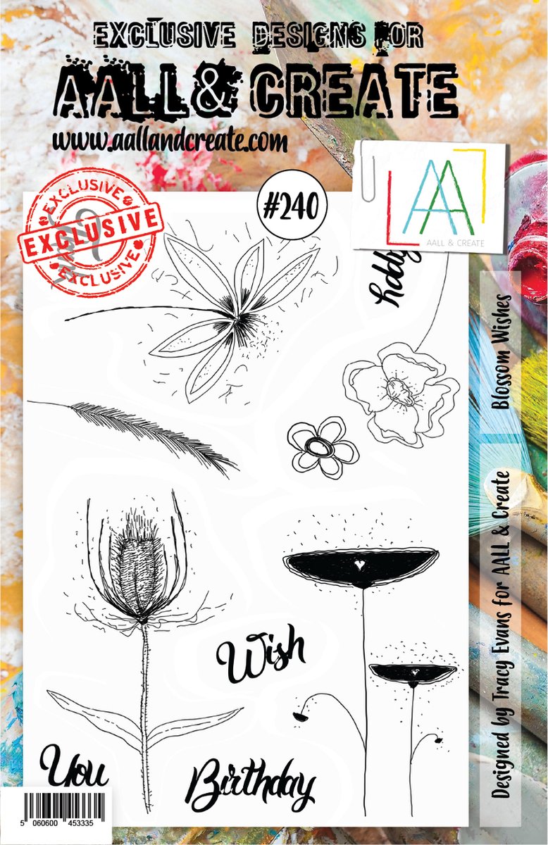 Clear Stamp Set A5 Blossom Wishes (AALL-TP-240)