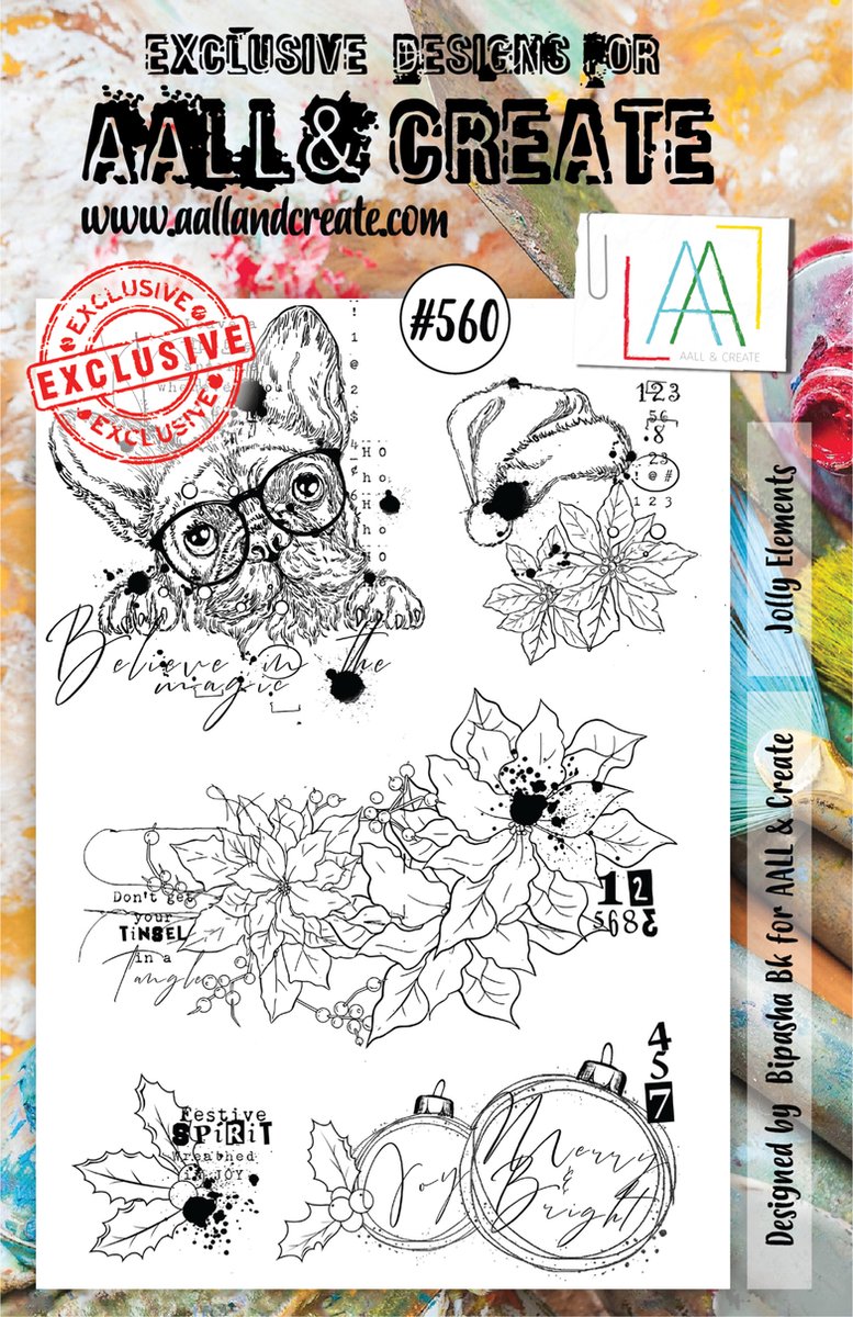 Clear Stamp Set A5 Jolly Elements (AALL-TP-560)