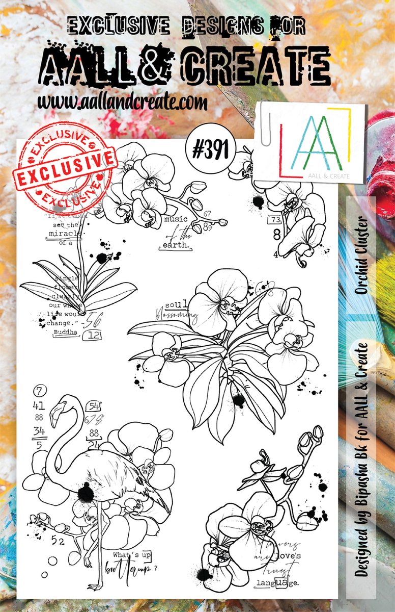 Clear Stamp Set A5 Orchid Cluster (AALL-TP-391)