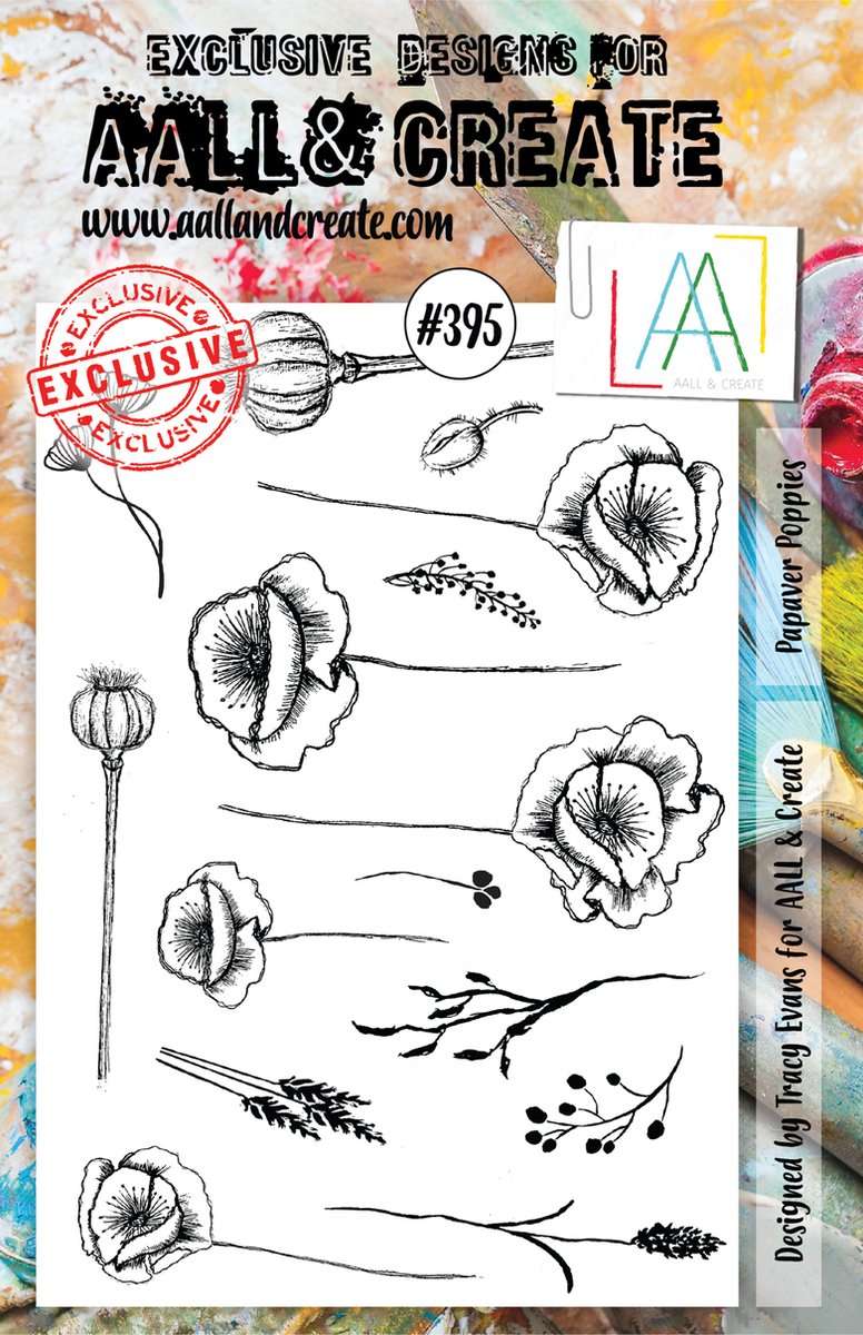 Clear Stamp Set A5 Papaver Poppies (AALL-TP-395)