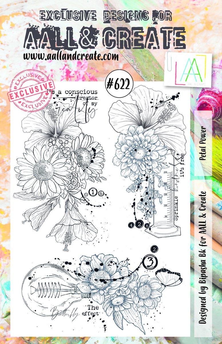 Clear Stamp Set A5 Petal Power (AALL-TP-622)