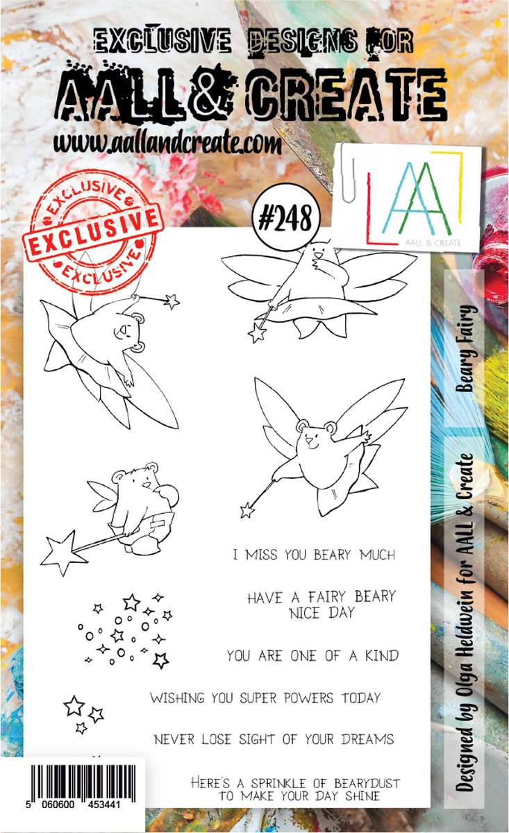 Clear Stamp Set A6 Beary Fairy (AALL-TP-248)