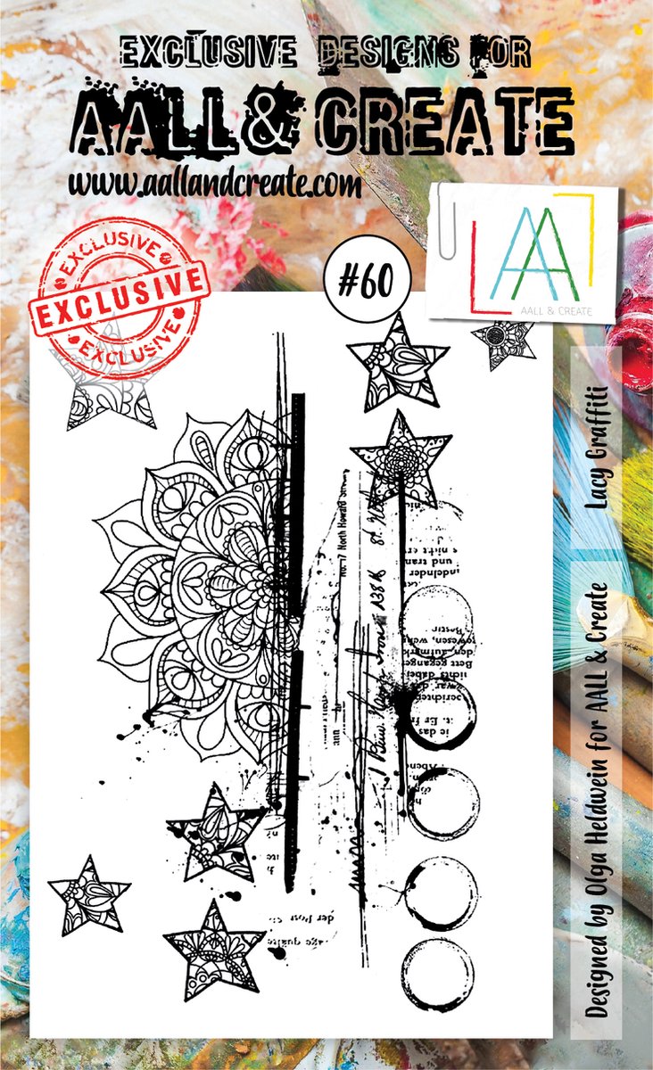 Clear Stamp Set A6 Lacy Graffiti (AALL-TP-060)