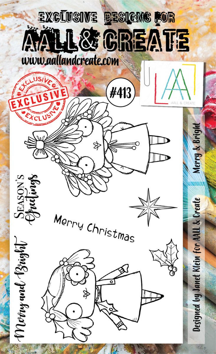 Clear Stamp Set A6 Merry & Bright (AALL-TP-413)