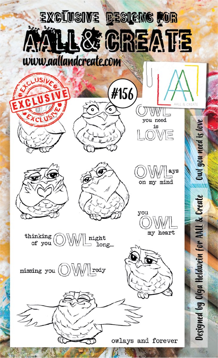 Clear Stamp Set A6 Owl You Need Is Love (AALL-TP-156)