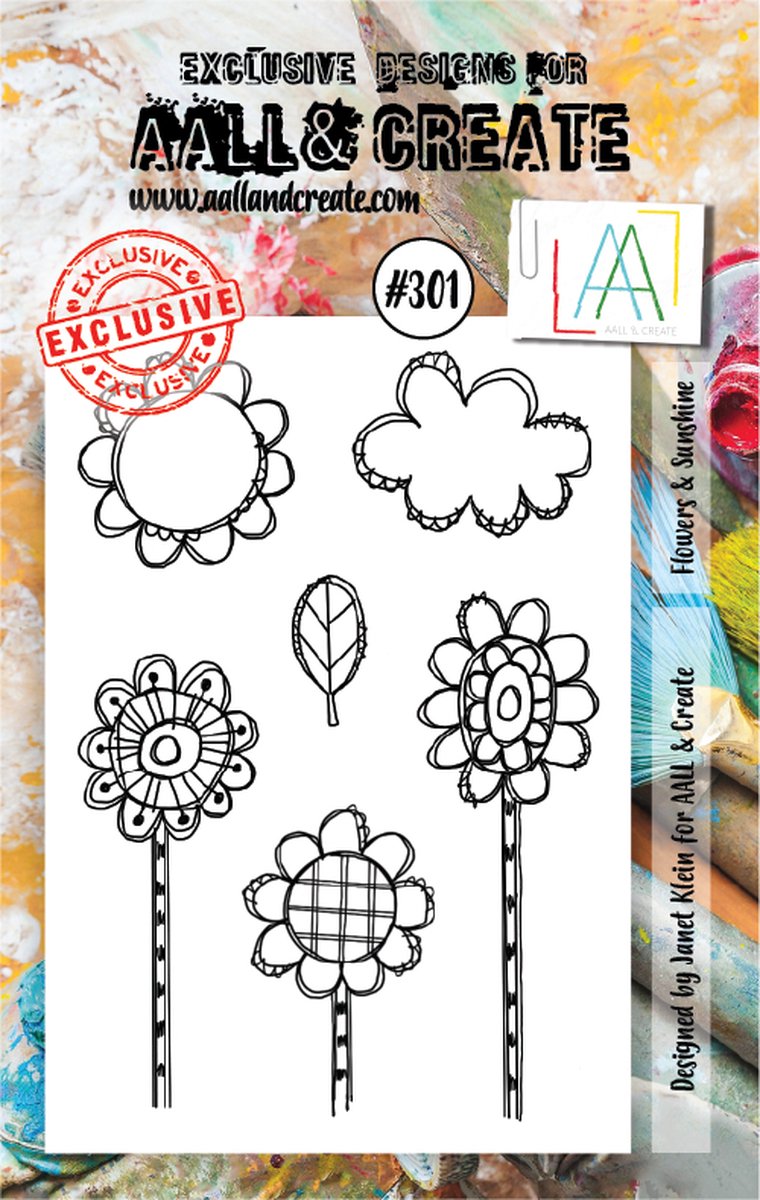 Clear Stamp Set A7 Flowers & Sunshine (AALL-TP-301)