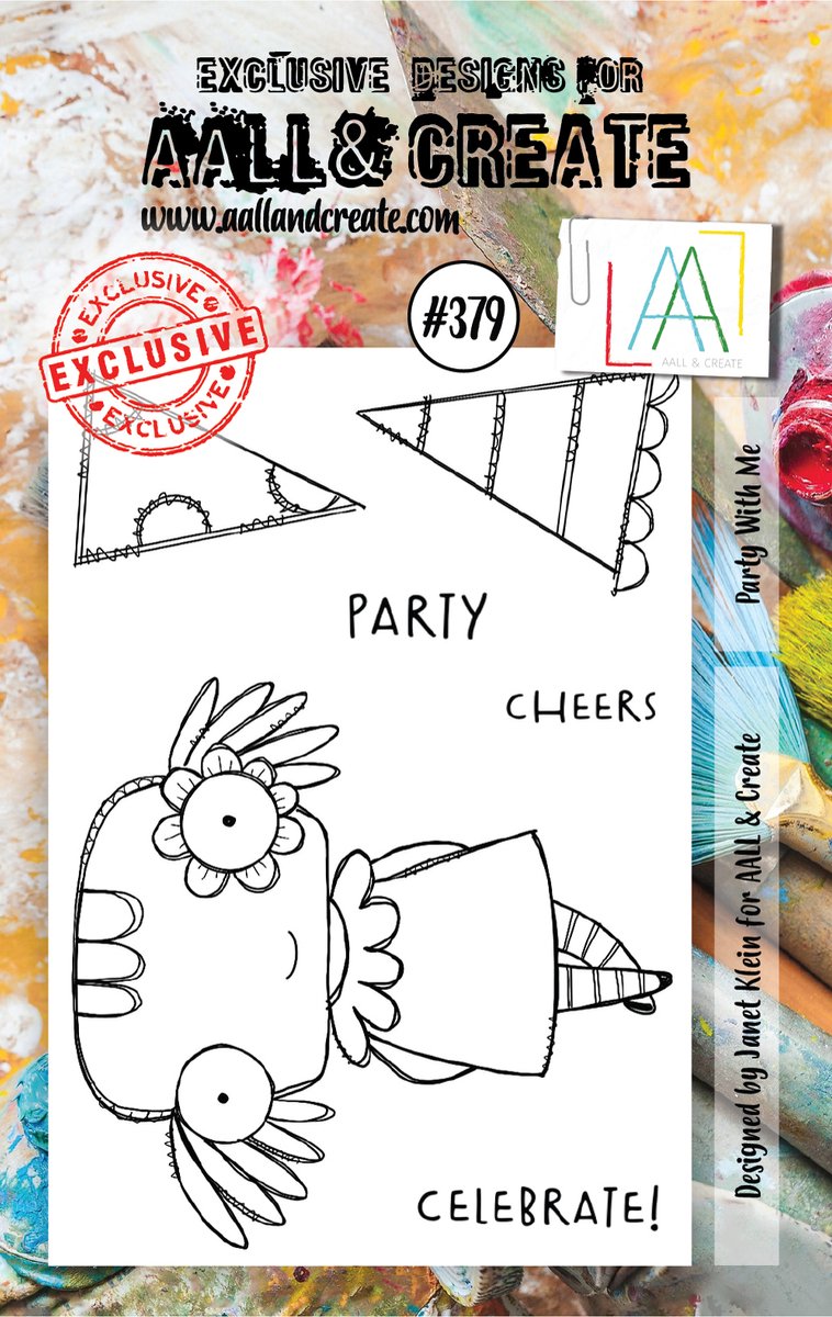 Clear Stamp Set A7 Party With Me (AALL-TP-379)