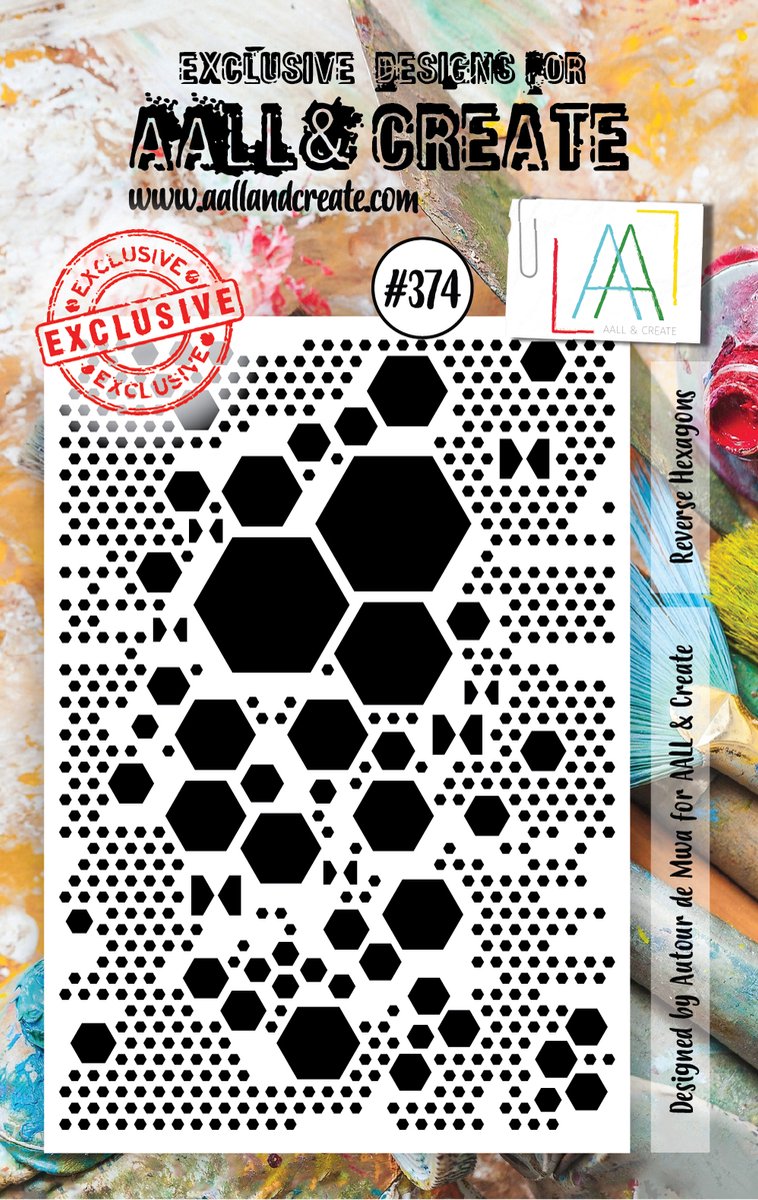 Clear Stamp Set A7 Reverse Hexagons (AALL-TP-374)