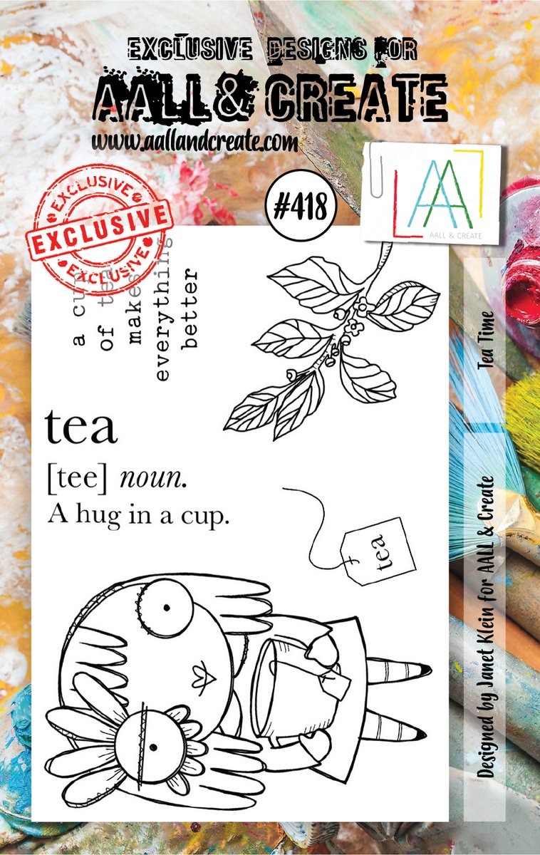 Clear Stamp Set A7 Tea Time (AALL-TP-418)