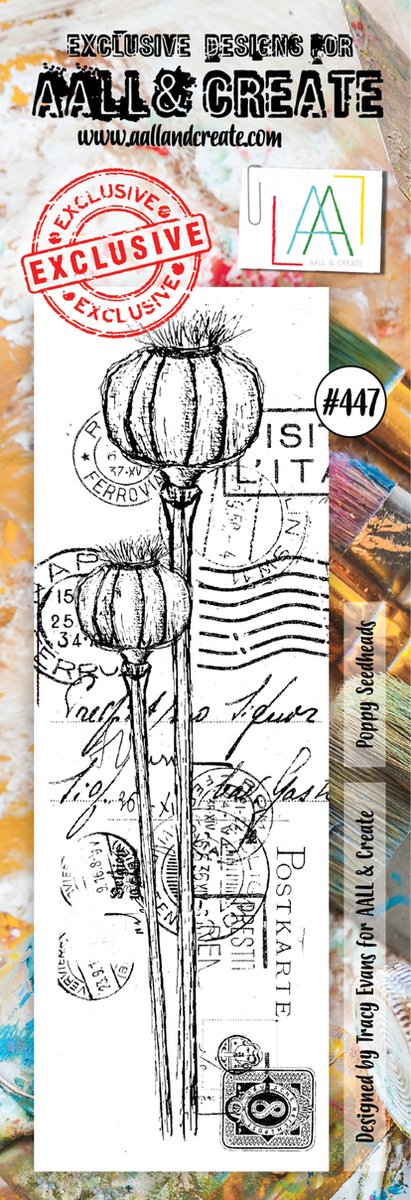 Clear Stamp Set Border Poppy Seedheads (AALL-TP-447)