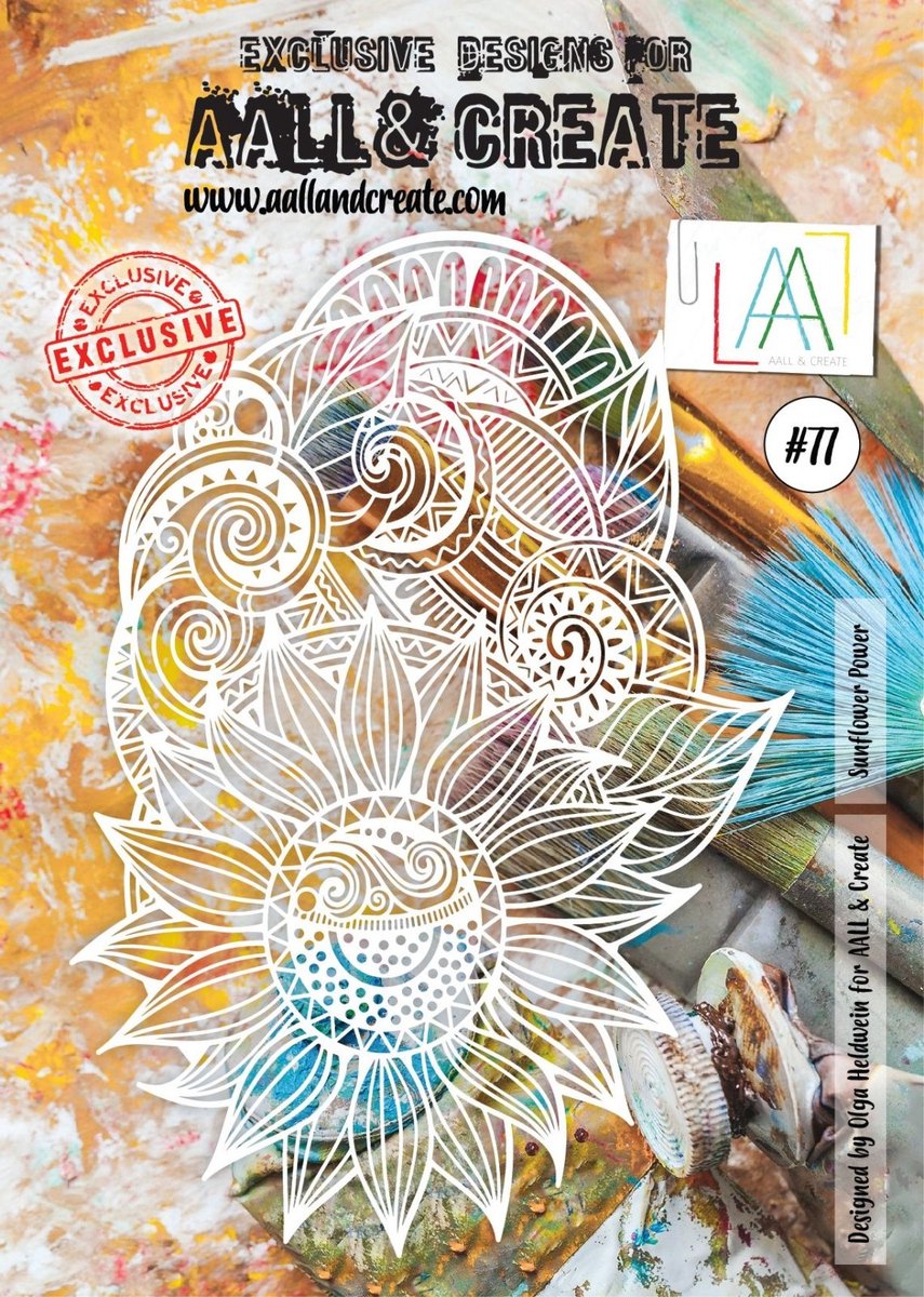 Masking Stencil A4 Sunflower Power (AALL-PC-077)