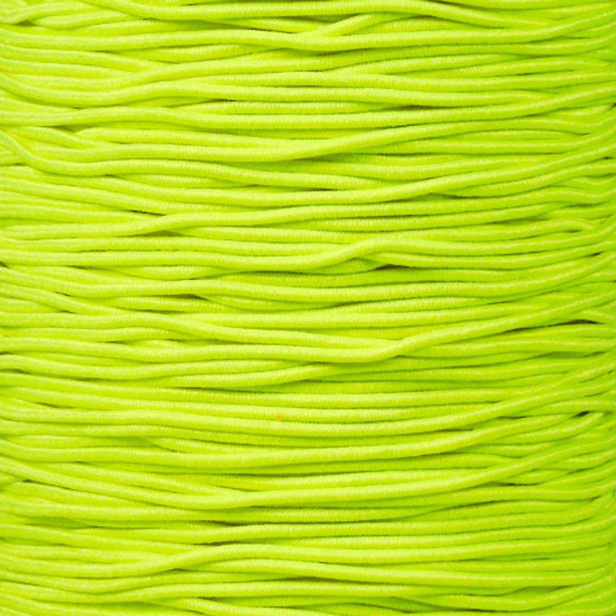 3mm Elastisch Touw - Neon geel - 50 meter op rol