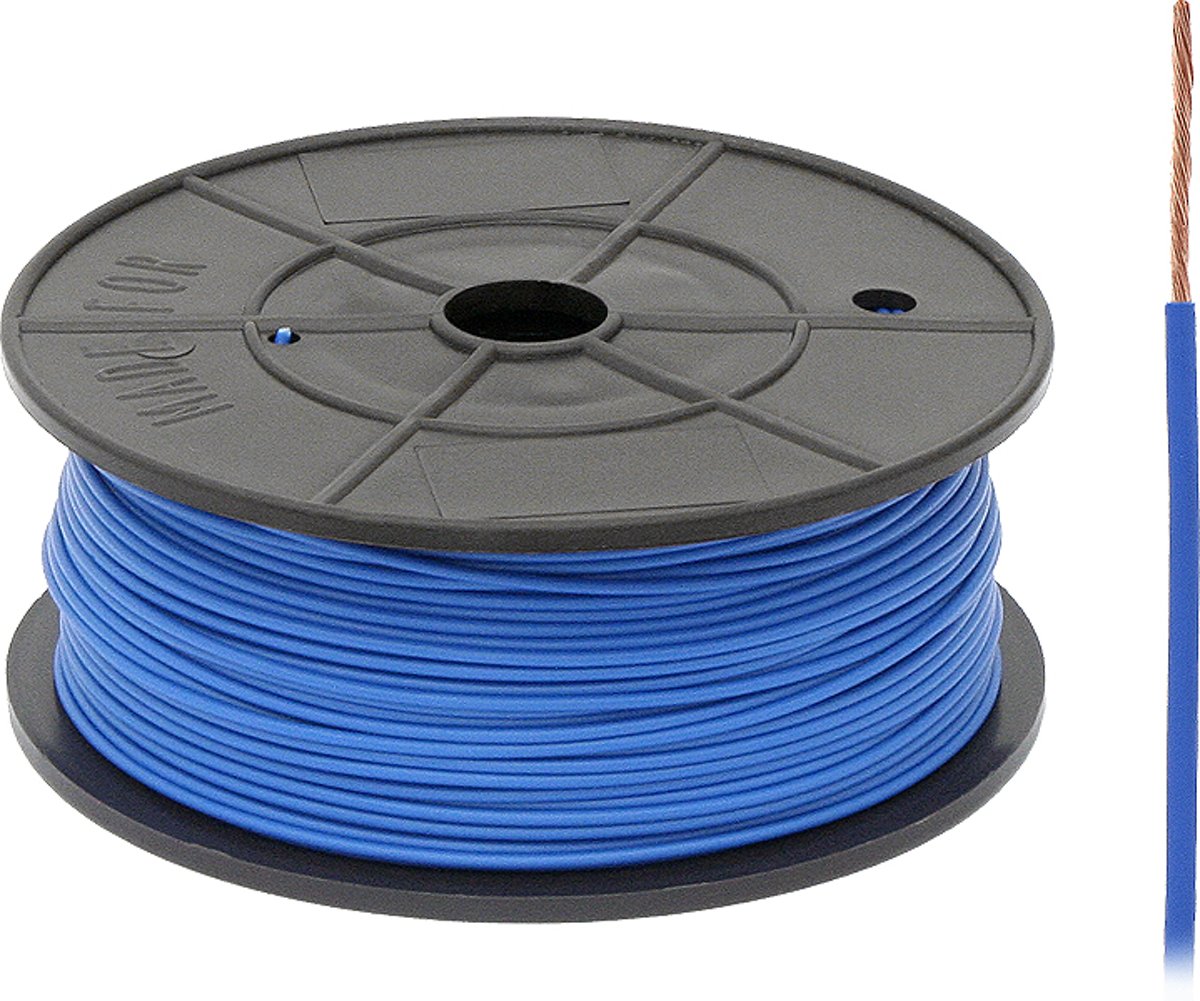 FLRY -B kabel - 1x 1,00mm - Blauw - Per meter