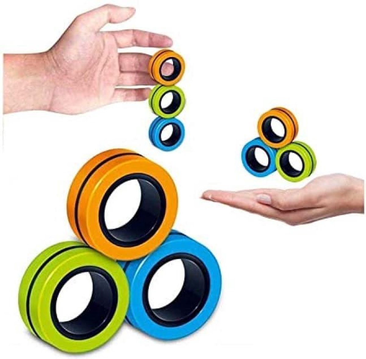 Magnetische Fidget Ringen - 3 stuks