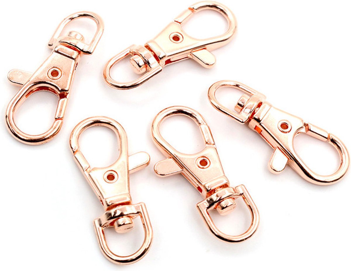 Musketon haak - 23mm - Draaibaar - Swivel - Rose gold