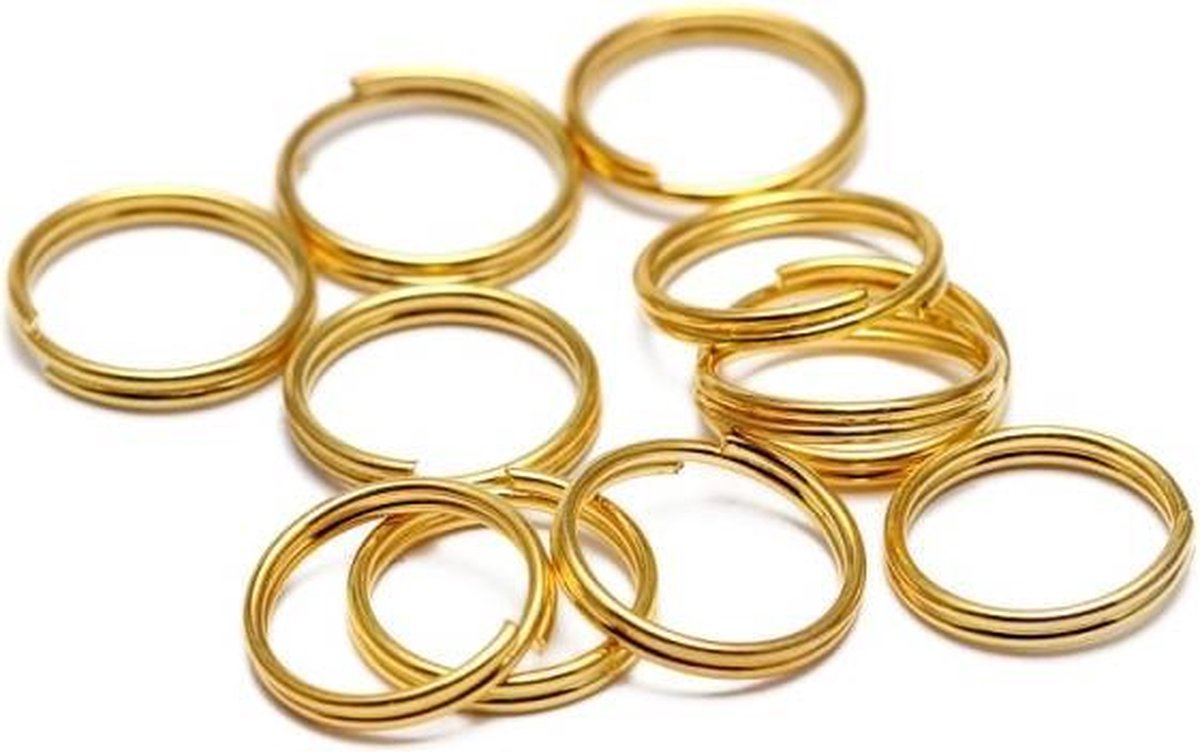 Sleutelring - 10mm - Goud - Per 10 stuks