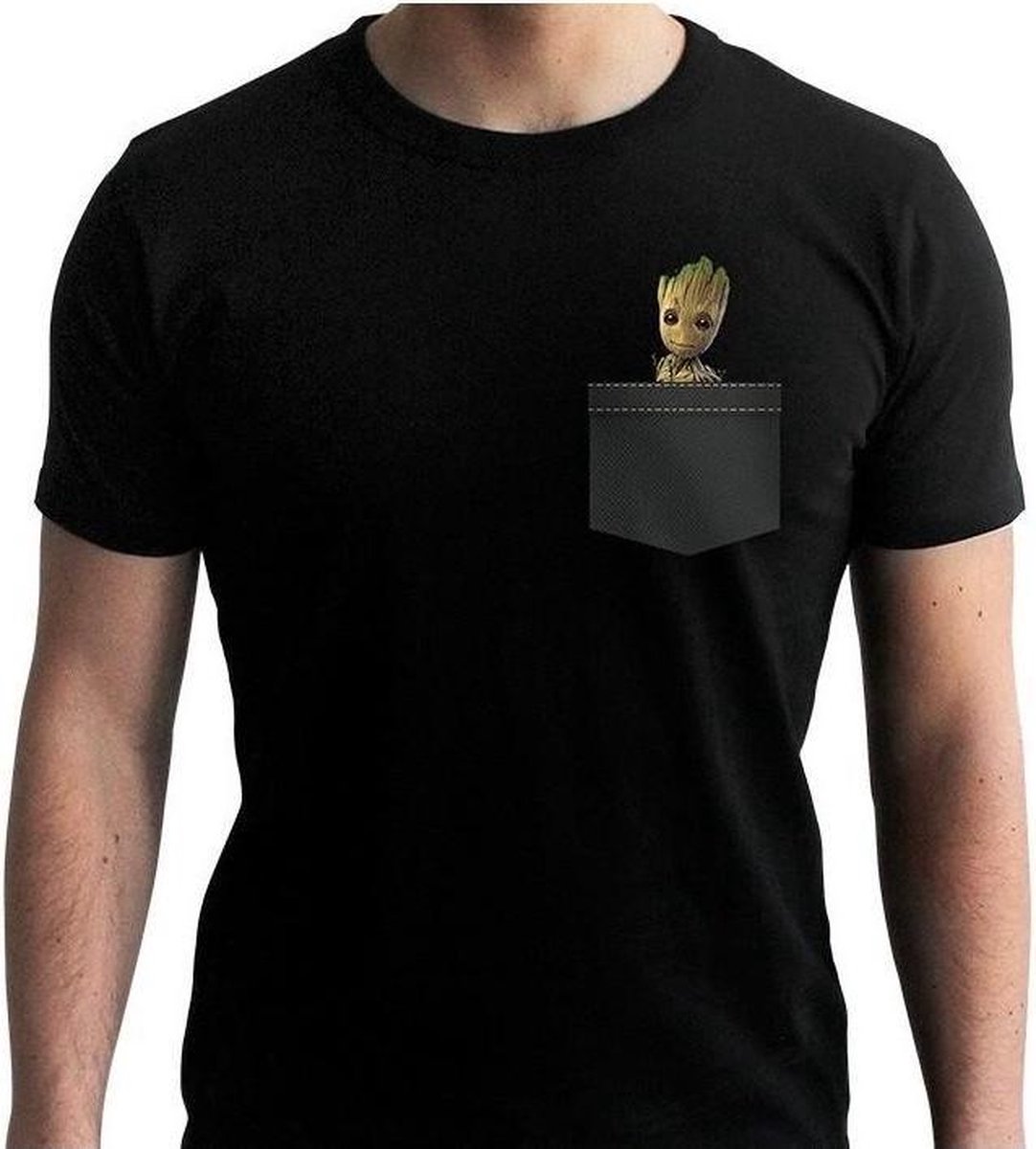 Marvel - Pocket Groot Black Man T-Shirt L