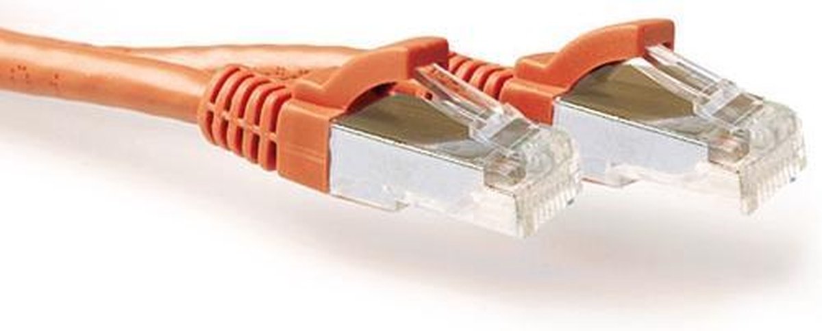 ACT FB2100 netwerkkabel 0,5 m Cat6a S/FTP (S-STP) Oranje