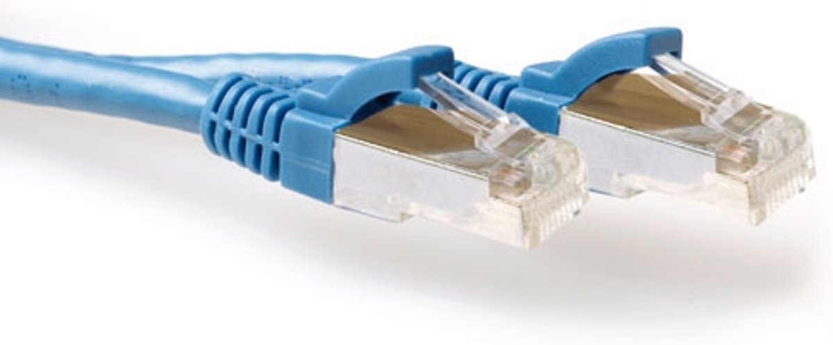 ACT FB7602 netwerkkabel 2 m Cat6a S/FTP (S-STP) Blauw