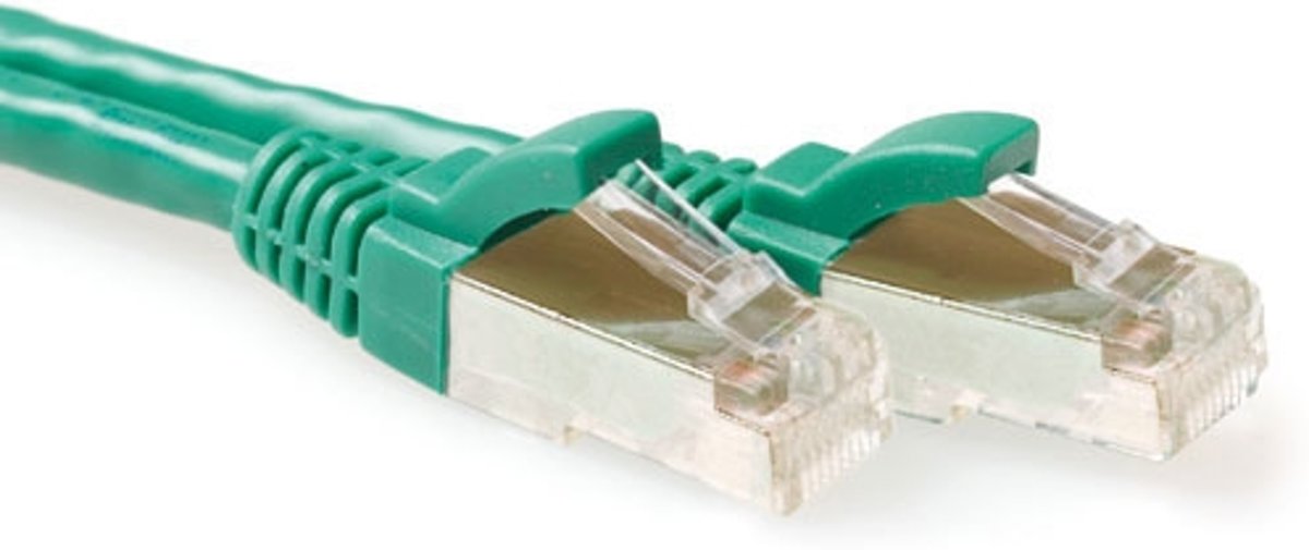 ACT FB7700 netwerkkabel 0,5 m Cat6a S/FTP (S-STP) Groen