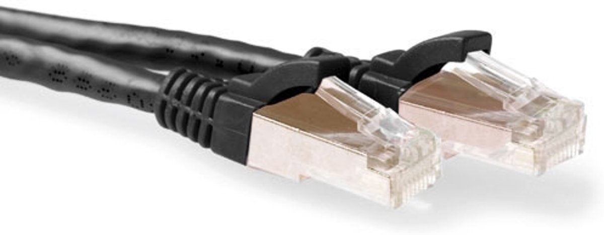 ACT FB7900 netwerkkabel 0,5 m Cat6a S/FTP (S-STP) Zwart