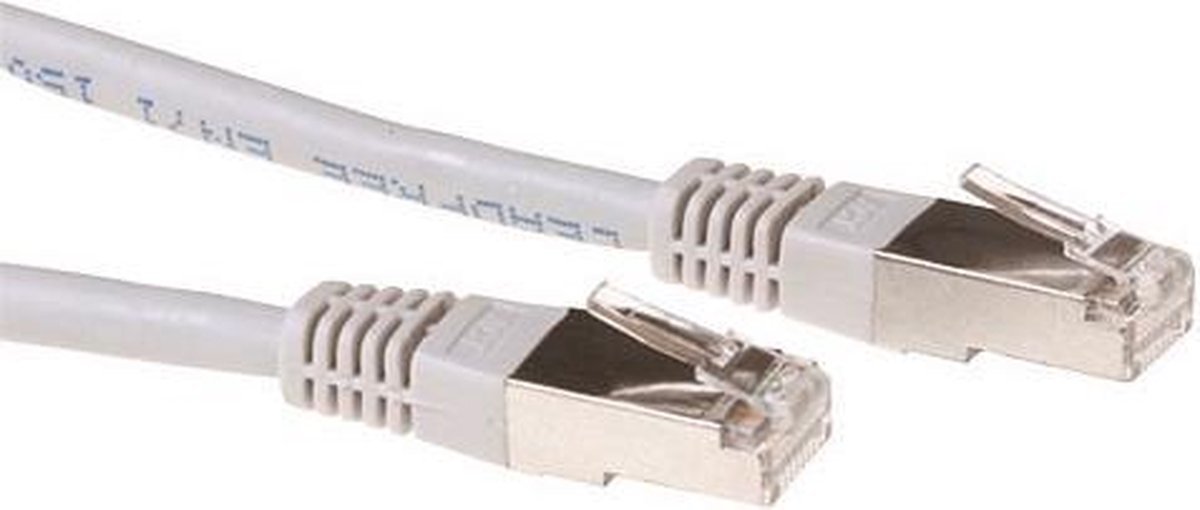 ACT Grijze 0,5 meter LSZH SFTP CAT6A patchkabel met RJ45 connectoren