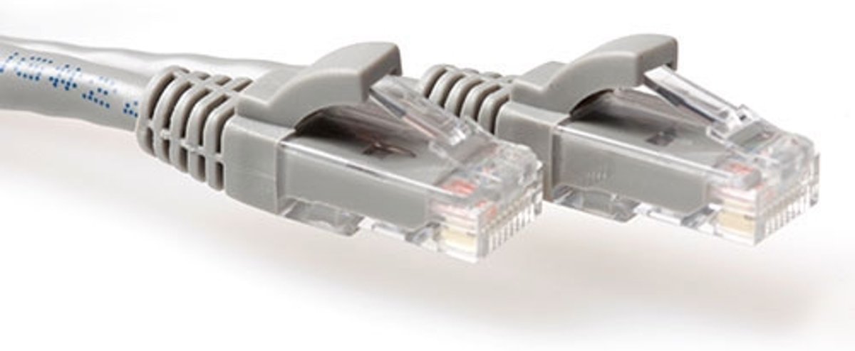 ACT Grijze 2,5 meter UTP CAT6 patchkabel snagless met RJ45 connectoren